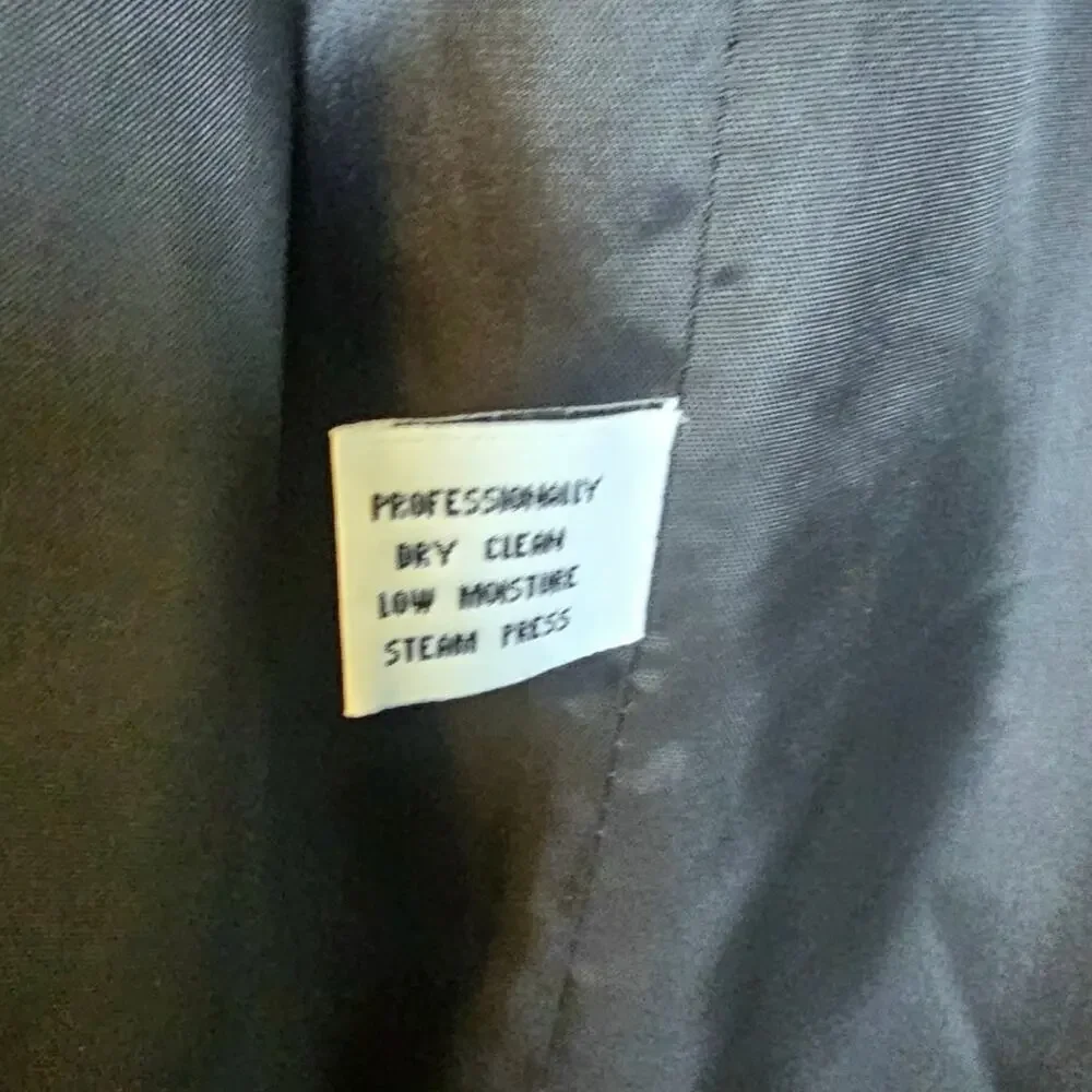 Jones New York Vintage Black Double Breasted Wool Pea Coat